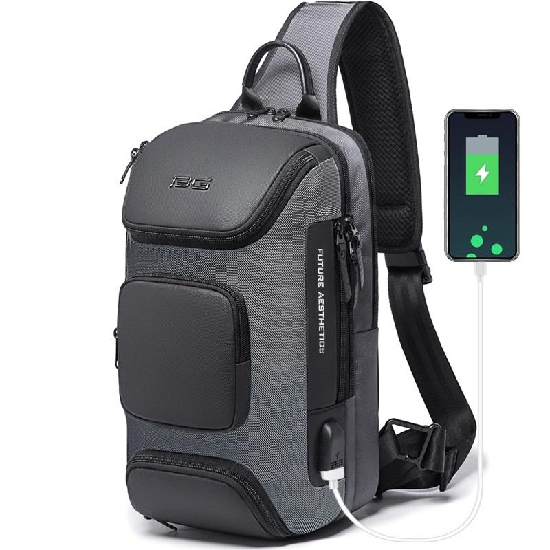 V562-B1018913060DBT-202508282354-00 Stylish Men Crossbody Bag Versatile And Durable - Grey - Image 1