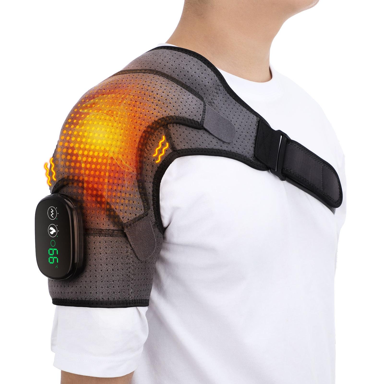 V562-B1020392060DBT-202508292015-00 Vibration Shoulder Massager For Joint Pain Relief Gray - Gray Black - Image 1