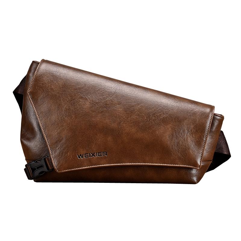 V562-B1020405060DBT-202508291008-00 Large Capacity Waterproof Men Crossbody Bag - Brown - Image 1