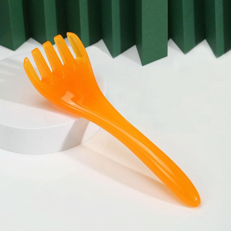 V562-B1021314060DBT-202508292311-00 Stress-Reducing Massage Comb 5 Claws Meridian Therapy - Yellow - Image 1