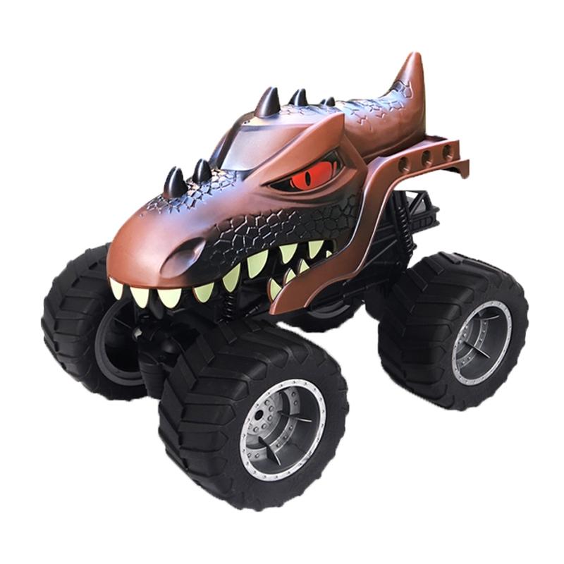 V562-B103039400ADE-202508282015-00 Remote Control Dinosaur Climbing Truck - 2.4g Monster - Dark Brown - Image 1