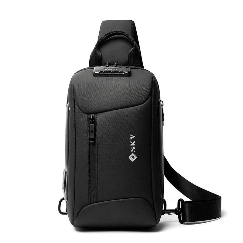 V562-B1033065060DBT-202508282336-00 Waterproof Anti Theft Men Crossbody Bag Business Casual Multifunctional - Black - Image 1