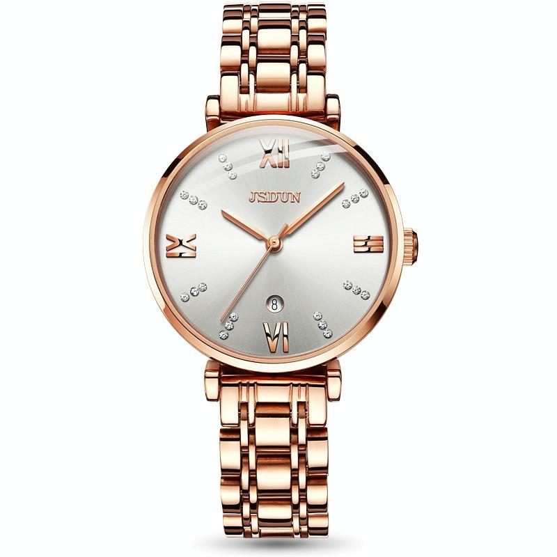 V562-B10386200ADE-202508281517-00 Stylish Waterproof Quartz Watch for Women - Ultra-thin Design - White - Image 1