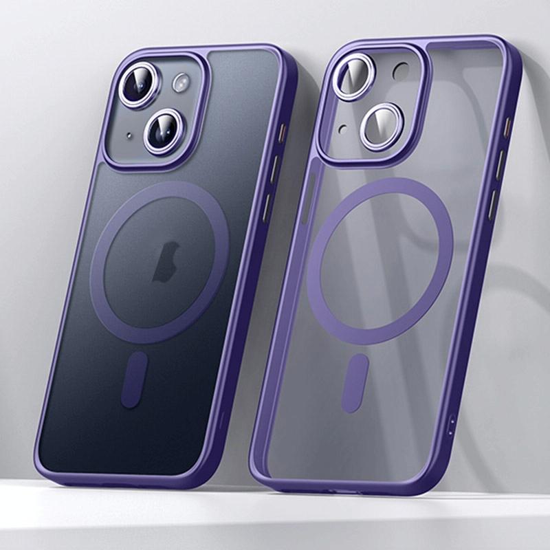 V562-B104848500ADE-202508281354-00 Matte Magnetic Magsafe Case for Iphone 15 - Sulada - Dark Purple - Image 1