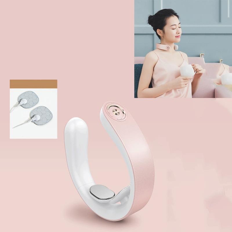Intelligent Shoulder & Neck Massager Pgg Cervical Spine Physiotherapy With Heat & Multi-Function Design - Pink