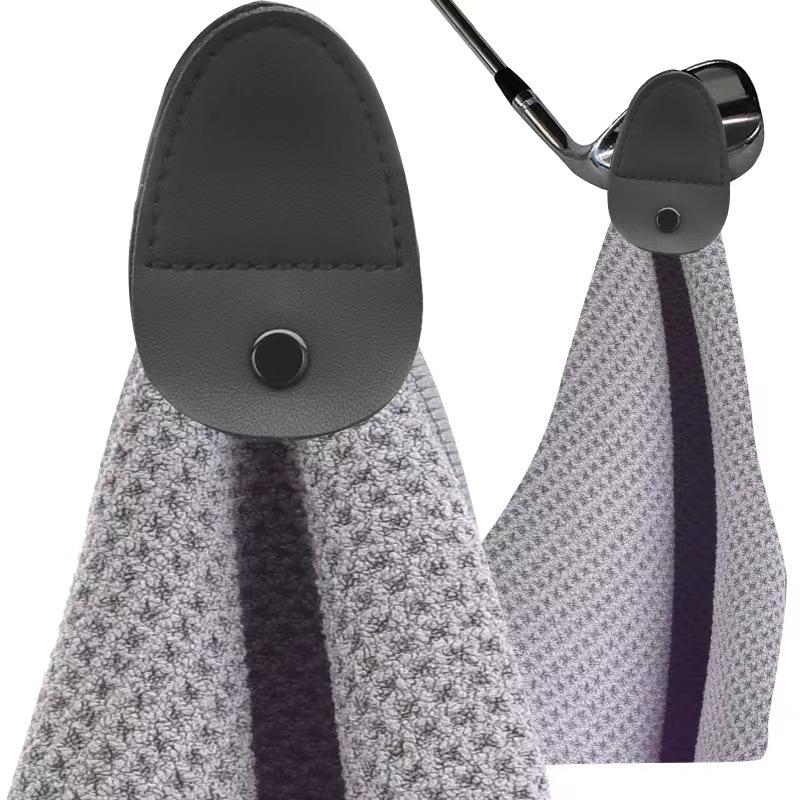 V562-B1059205060DBT-202508290235-00 Microfiber Waffle Golf Towel Magnetic For Easy Cleaning - Gray - Image 1