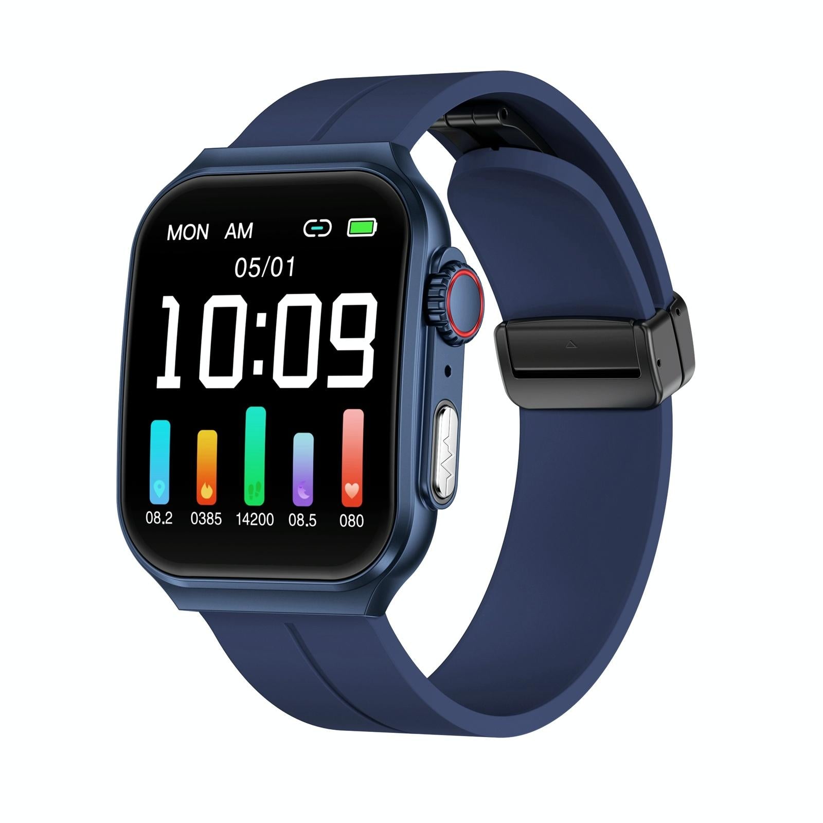 V562-B106559500ADE-202508290236-00 1.96 Inch Bt Call / Heart Rate / Blood Pressure / Blood Oxygen - Blue - Image 1