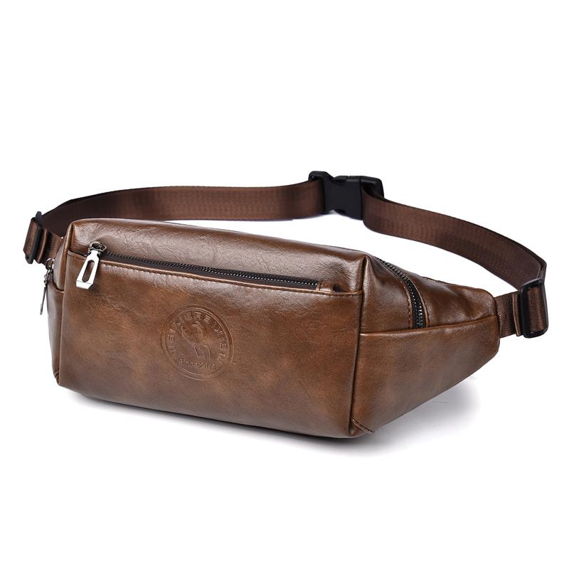 V562-B1075305060DBT-202508290946-00 Large Capacity Waterproof Sports Waist Pack For Men - Brown - Image 1