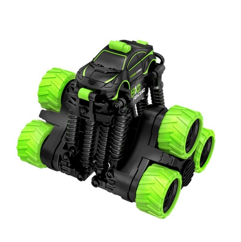 V562-B1079691650DBT-202508282141-00 Telescopic Deformation Rc Stunt Car - Off-road Tumbling Climber - Black Green - Image 1