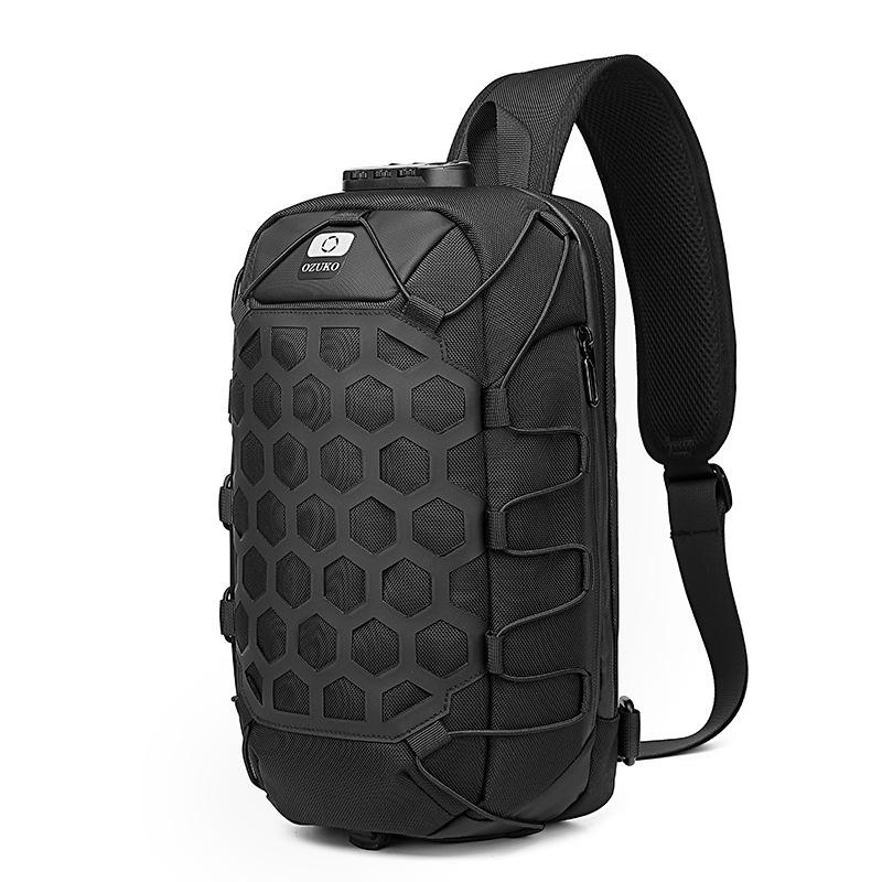 V562-B1090111350DBT-202508271545-00 Waterproof Anti Theft Messenger Bag With Usb Port Men Oxford Cloth Shoulder Bag Black - Image 1