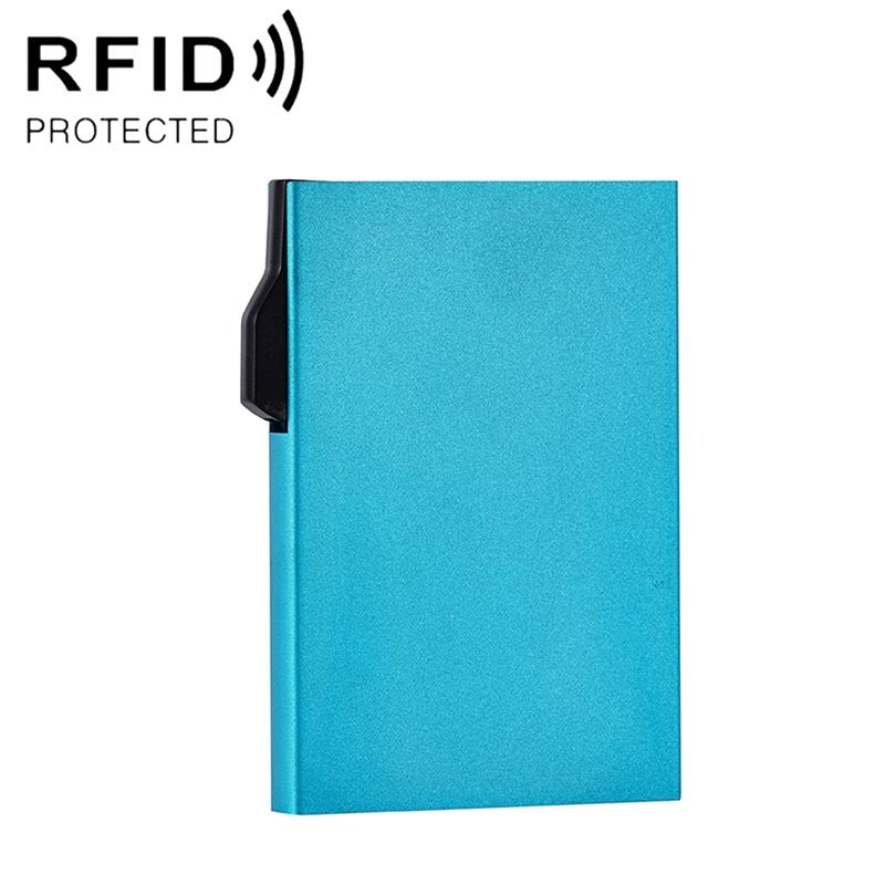 V562-B109915600ADE-202508281846-00 Aluminum Rfid Blocking Card Holder - Compact Design - Blue - Image 1