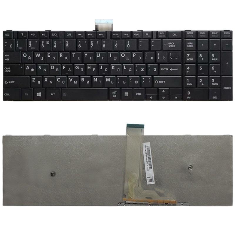 V562-B1745PS-202508271911-00 Russian Keyboard for Toshiba Satellite C50 / C55 Series - Black - Image 1