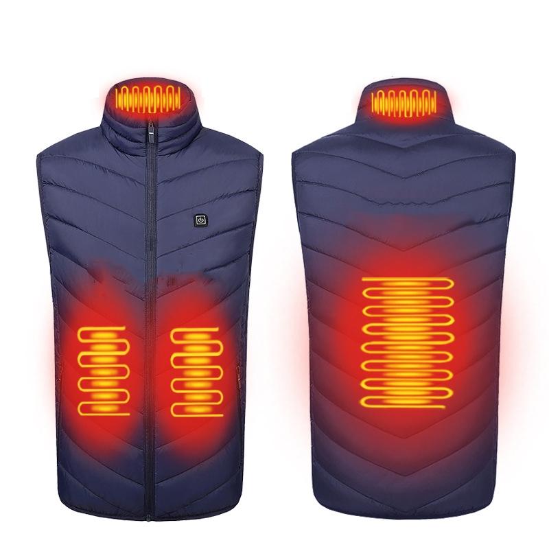 V562-B2019155060DBT-202508291320-00 4 Area Single Control Usb Electric Heating Undershirt Intelligent Warm Vest - Blue - M - Image 1