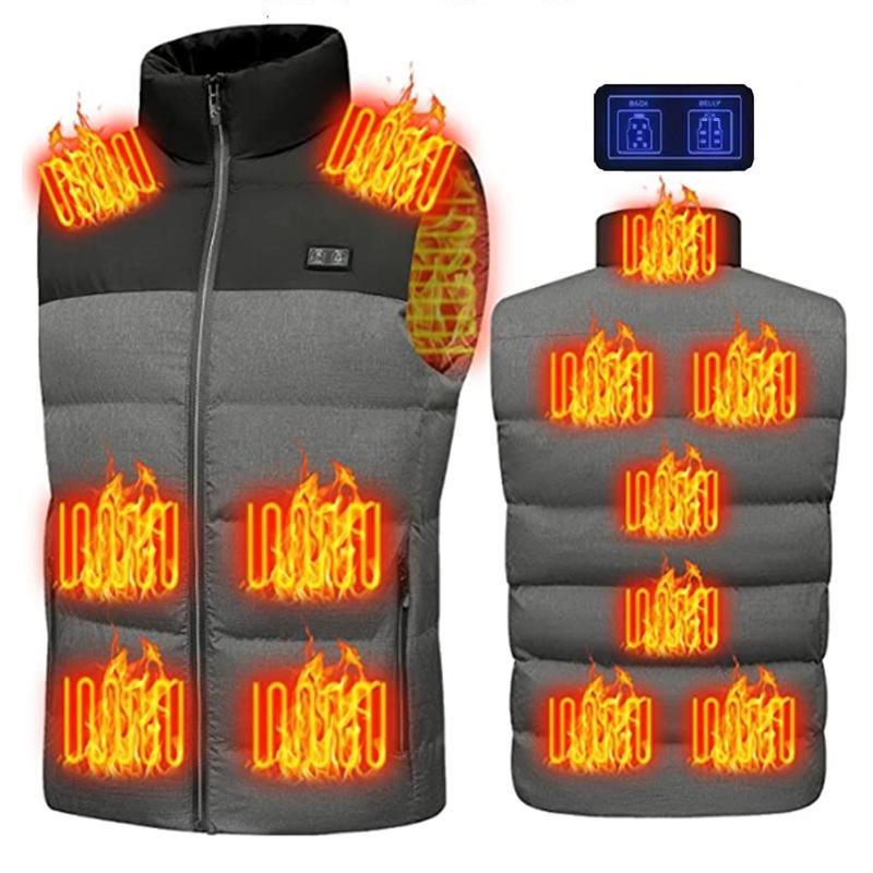 V562-B2067235060DBT-202508291245-00 Winter Smart Dual-Control 13-Zone Charging Heating Vest - Grey - M - Image 1