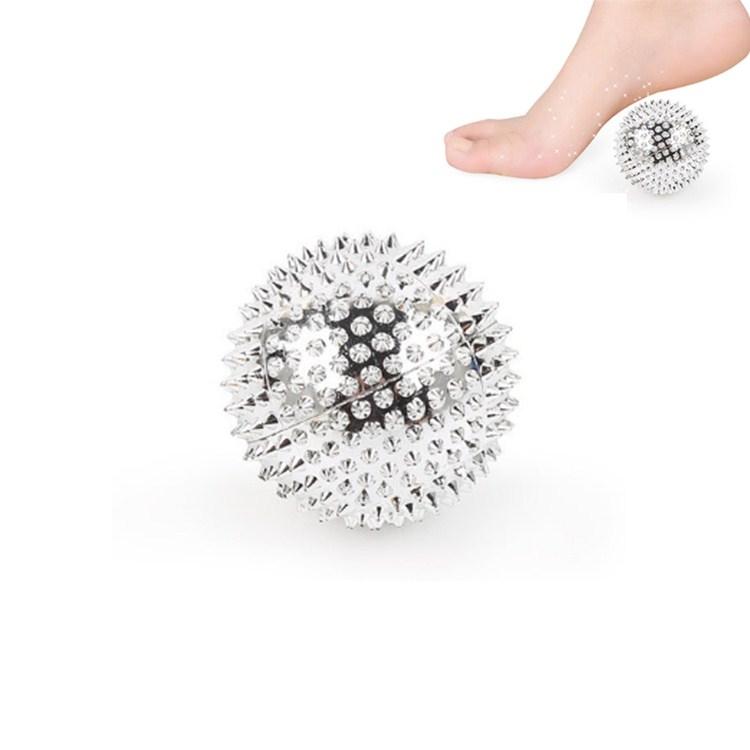 V562-B2080738630DBT-202508292041-00 2-In-1 Magnetic Massage Ball For Muscle Relaxation 4.7Cm - Silver - Image 1