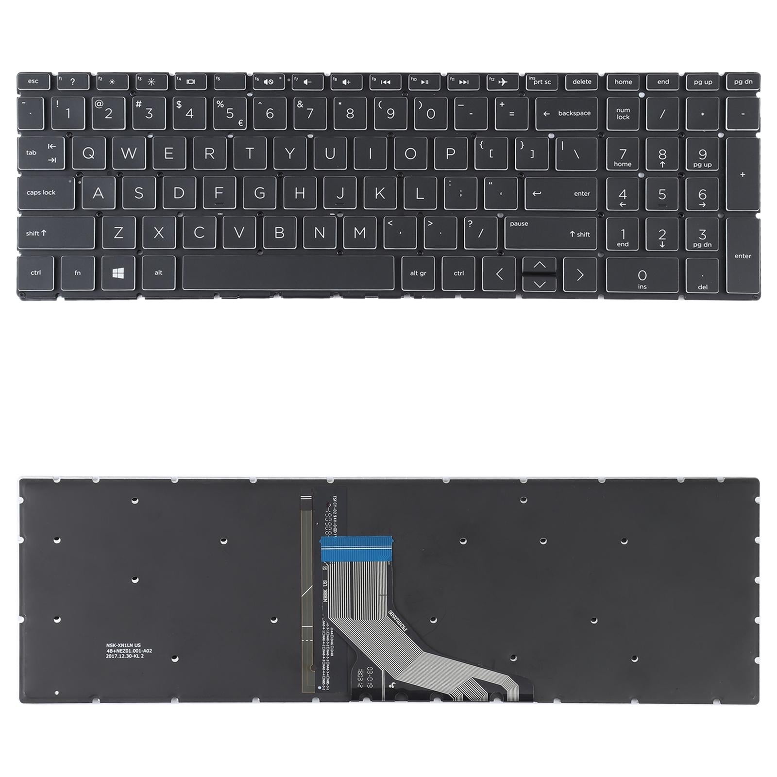 V562-B3961SPS-202508290425-00 Backlit us Keyboard for Hp 15-da / Db Series - Black - Image 1