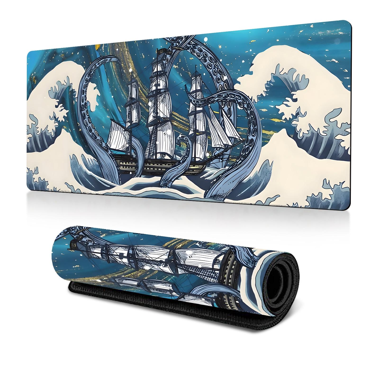 V562-B4008855060DBT-202508291245-00 Non Slip Gaming Mouse Pad Big Wave Design - No.2 - 300X800X3Mm - Image 1