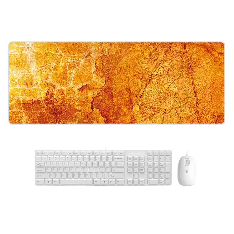 V562-B7067322750DBT-202508290931-00 Sturdy Marbled Rubber Mouse Pad - Yellow Marble - Image 1