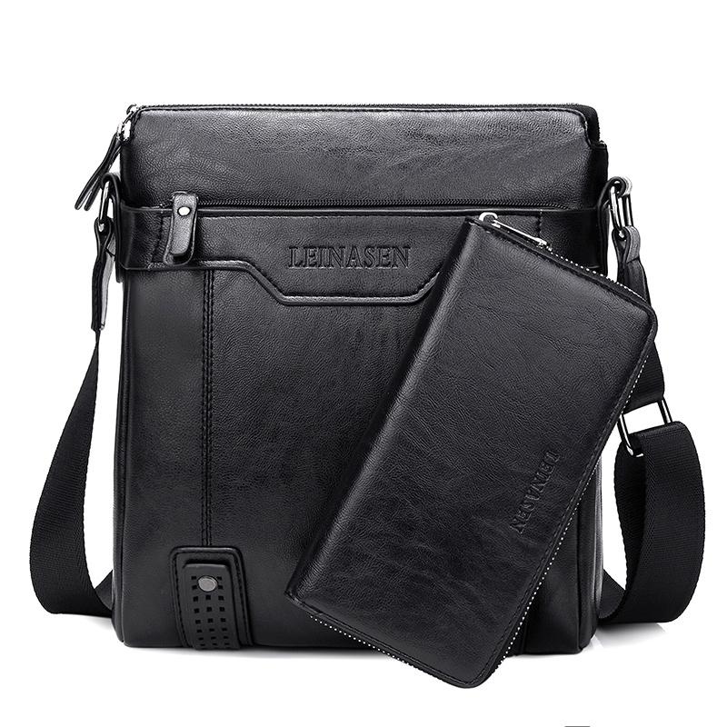 V562-B8063BCC-202508271617-00 Multifunctional Men Business Messenger Bag Black - Image 1