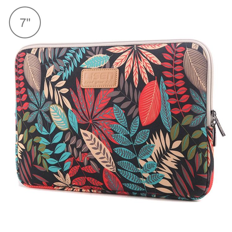 V562-BC1113BL-202508290503-00 Colourful Leaves Sleeve Case Briefcase with Zipper - Black - Image 1