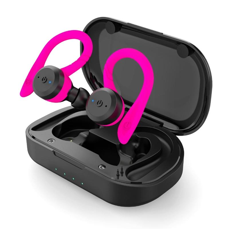 V562-C1014206750DBT-202508281031-00 Waterproof Tws Wireless Earphones for Sports - Ear-mounted - Rose Red - Image 1