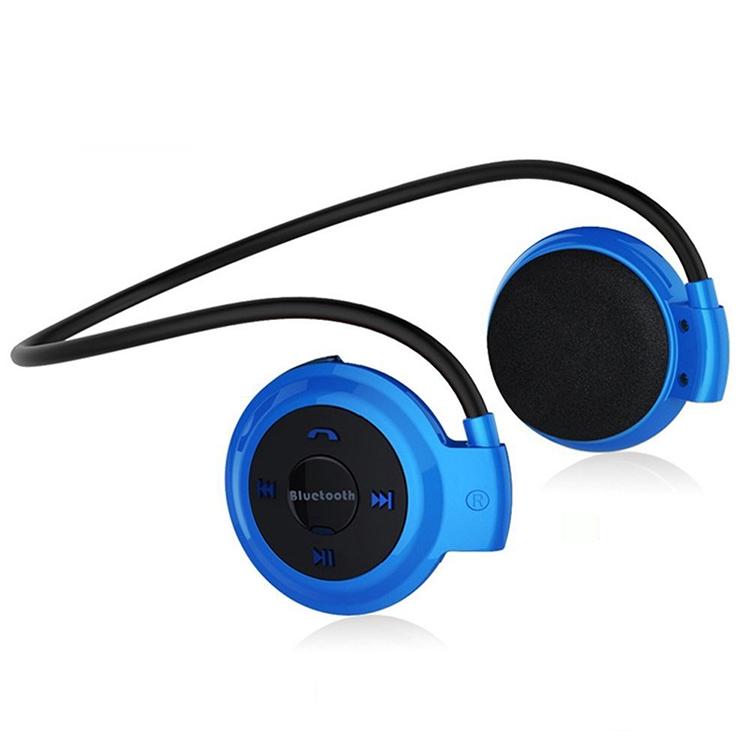 Wireless Mini-503 Earphones with Fm Radio & 32gb Tf Card Support - Blue