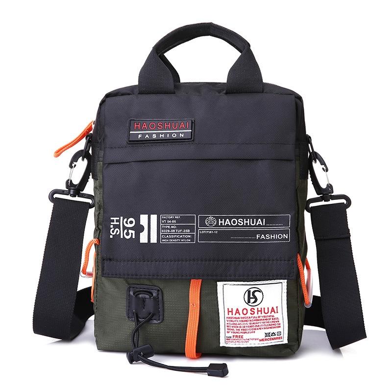 V562-C1032713060DBT-202508290120-00 Waterproof Men Crossbody Bag Outdoor Cloth Sling For Hands Free Convenience - Army Green - Image 1