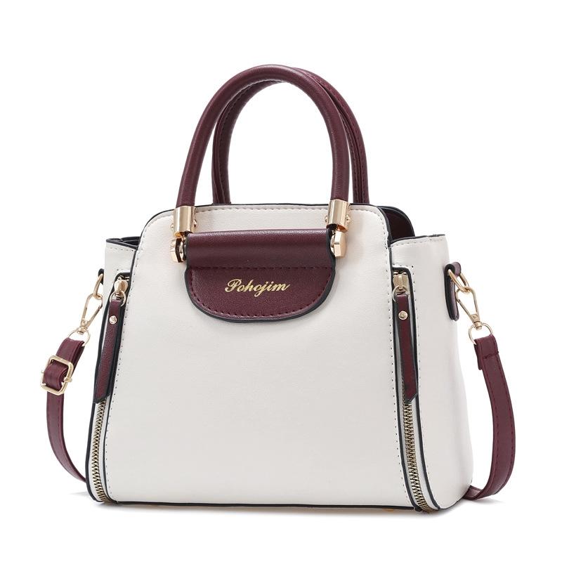 V562-C1038164060DBT-202508291146-00 Large Capacity Women Colorblock Crossbody Bag - White - Image 1