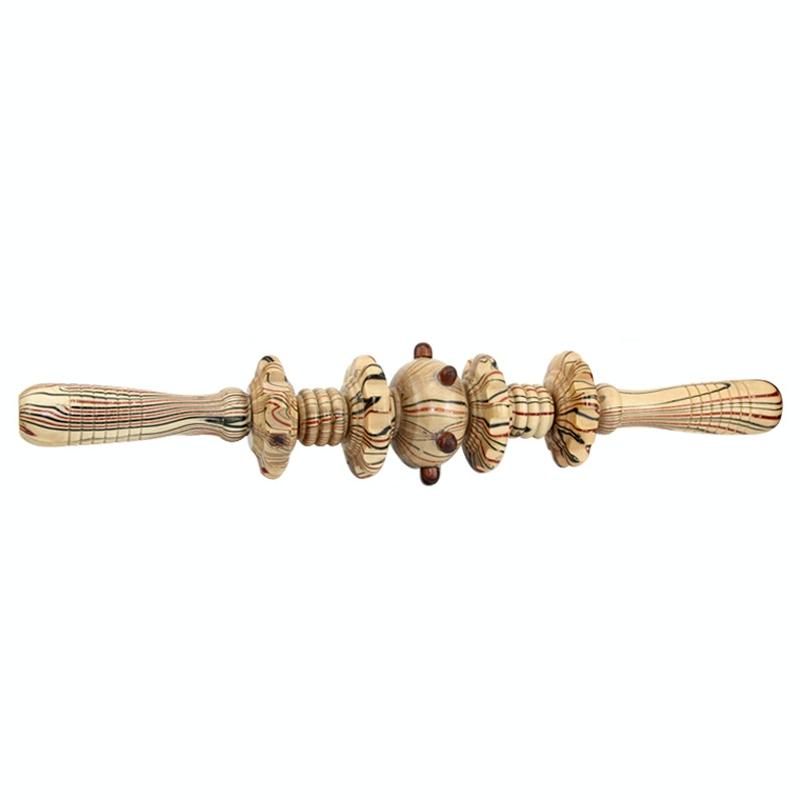 V562-C1054619850DBT-202508292325-00 Wooden Abdominal & Leg Roller Massager - 358 Massage Wheel - Image 1