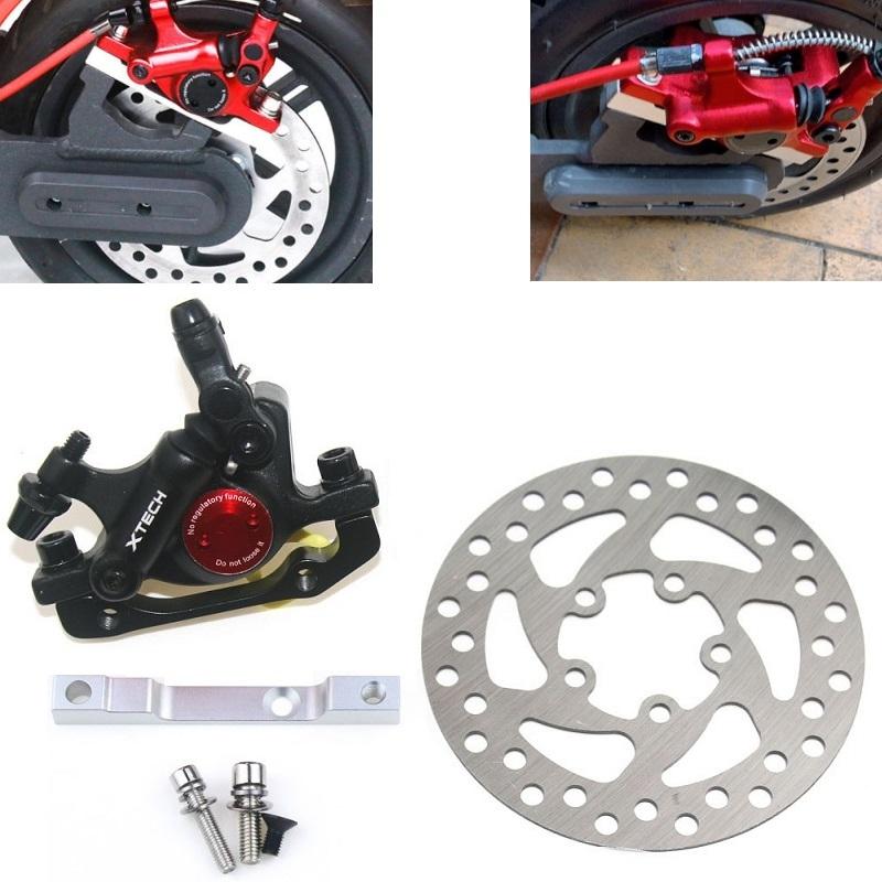 V562-C1084027650DBT-202508281210-00 Upgraded 3-in-1 Scooter Brake & Seat Set for Xiaomi M365 Pro - Black Brake + Silver Adapter - Image 1