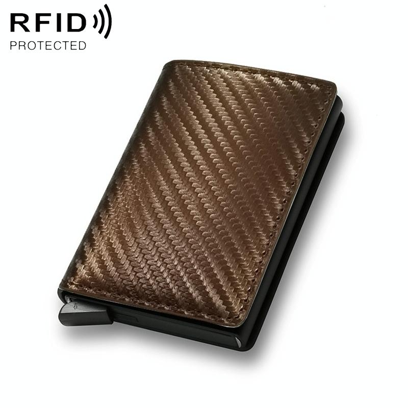Carbon Fiber Rfid Wallet for Men - Bronzed Carbon Fiber