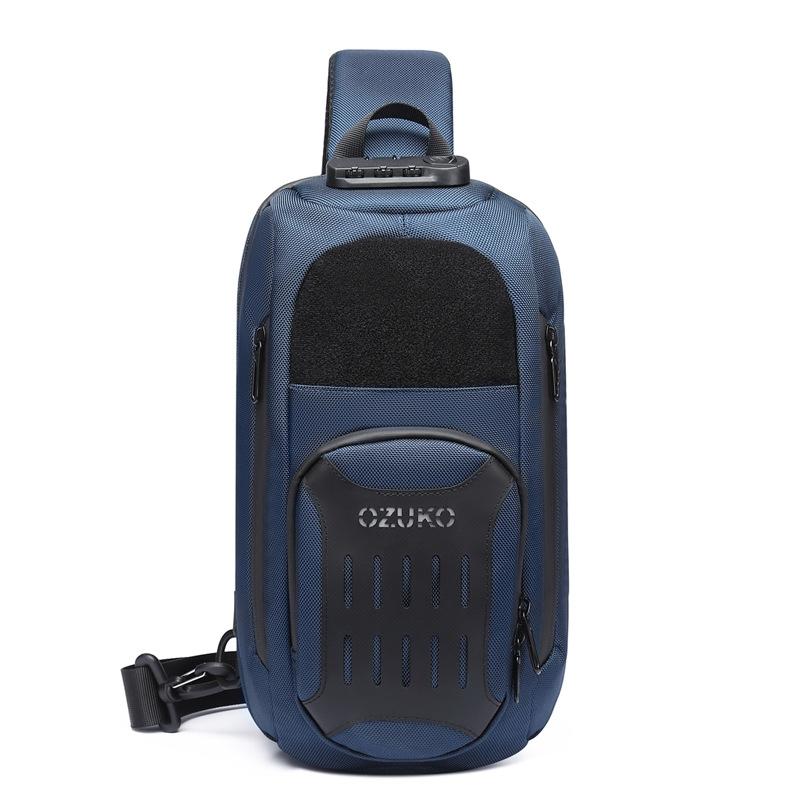 V562-C1087514950DBT-202508271615-00 Waterproof Multifunctional Crossbody Chest Bag Men Motorcycle Gear Blue - Image 1