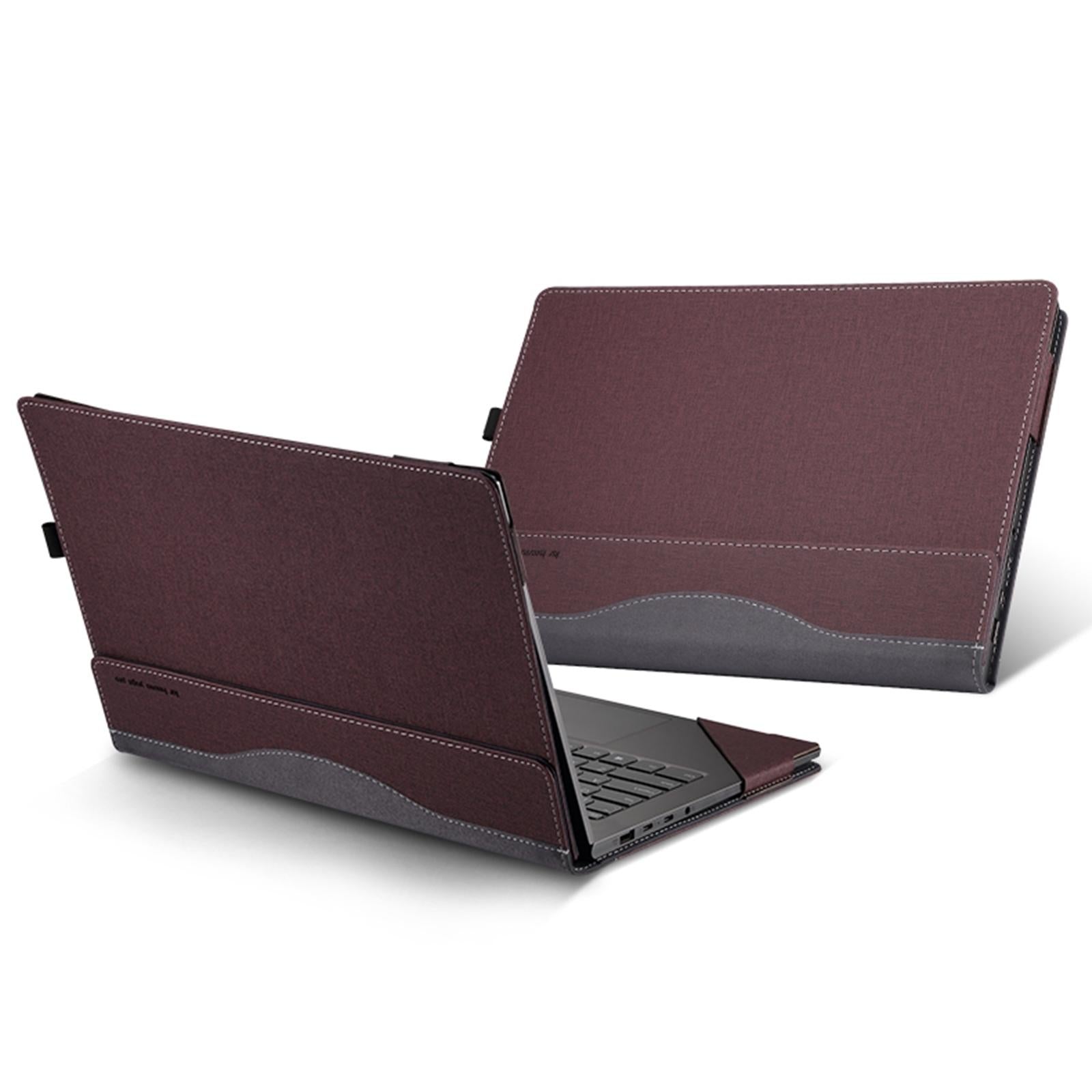 Shockproof Leather Laptop Case - Protective - Wine Red - For Hp Spectre X360 14 Inch 14-Eu
