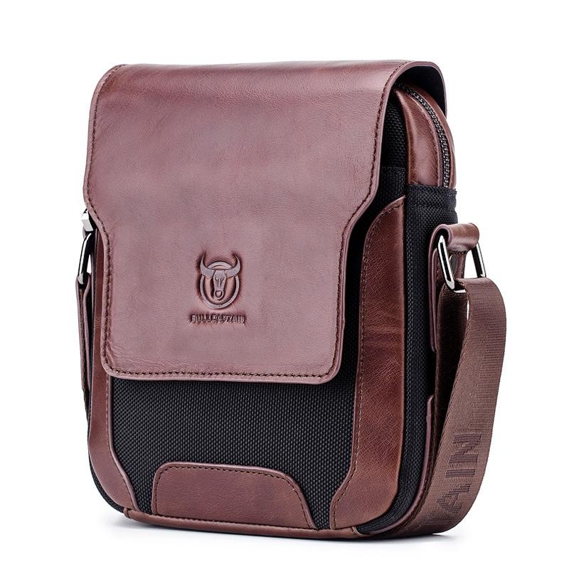 V562-D1041413850DBT-202508291110-00 Men Leather Diagonal Shoulder Bag Multi Function - Brown - Image 1