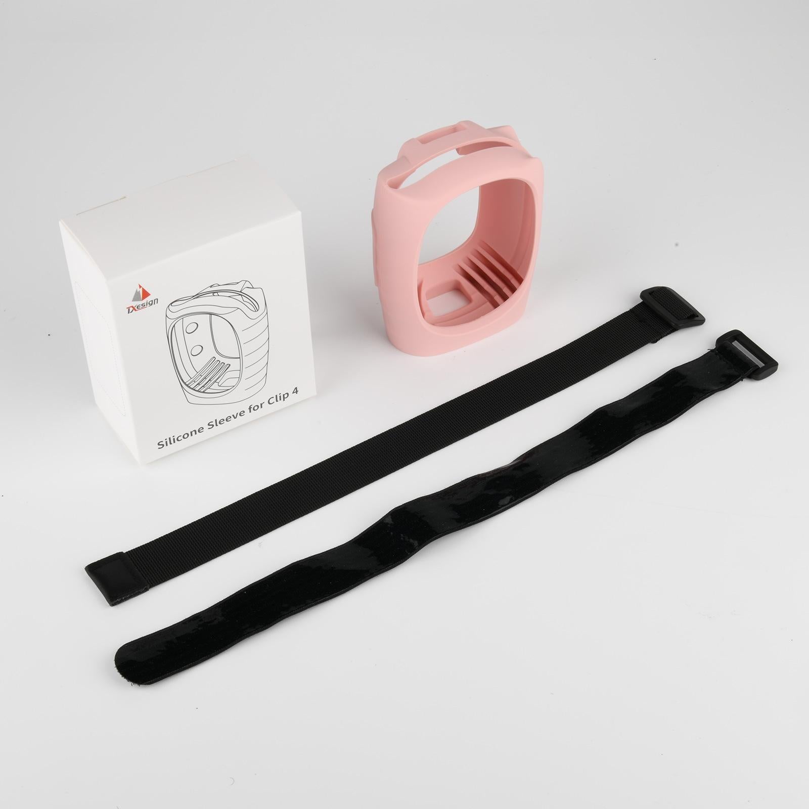 V562-D1047903060DBT-202508281225-00 Silicone Case with Straps for Jbl Clip 4 Bluetooth Speaker - Pink - Image 1