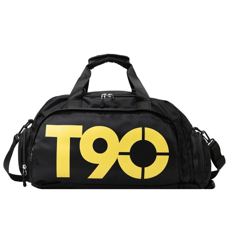 V562-D1059561060DBT-202508290935-00 Large Capacity Sports Bag With Wet / Dry Separation - Black Yellow - Image 1