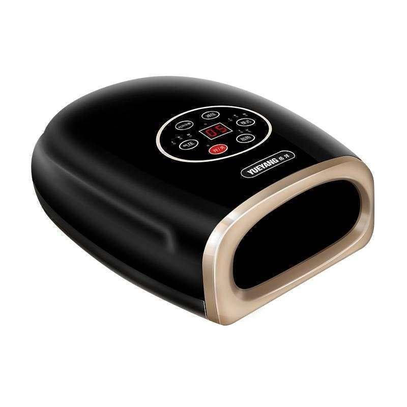 V562-D1097296950DBT-202508292310-00 Hand Finger Joint Massager Wrist Palm Physiotherapy Mouse Meridian Acupoint Plug Amber Gold - Pearl Black - Image 1