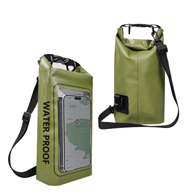 2 In 1 Waterproof Crossbody Phone Bag For Outdoor Cycling Swimming 2L Capacity - Green - 5L