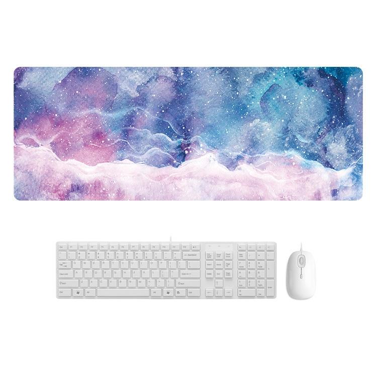V562-D5067322750DBT-202508291546-00 Sturdy Marbled Rubber Mouse Pad - Cool Starry Sky Marble - Image 1