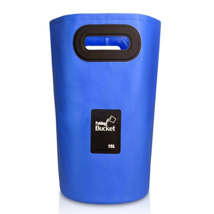 V562-D8985GO-202508282230-00 15L Outdoor Portable Folding Sink Pvc Collapsible Bucket - Dark Blue - Image 1