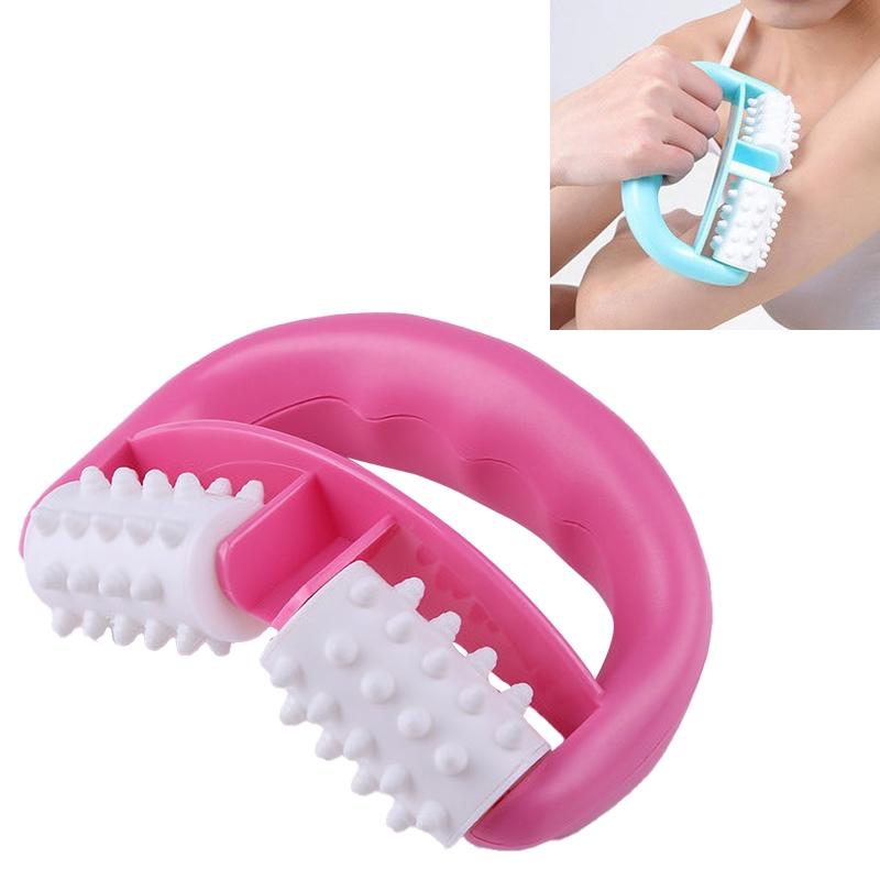 V562-E10026600ADE-202508292010-00 Portable Meridian Massager Compact Roller For Muscle Relief - Rose Red Dot - Image 1