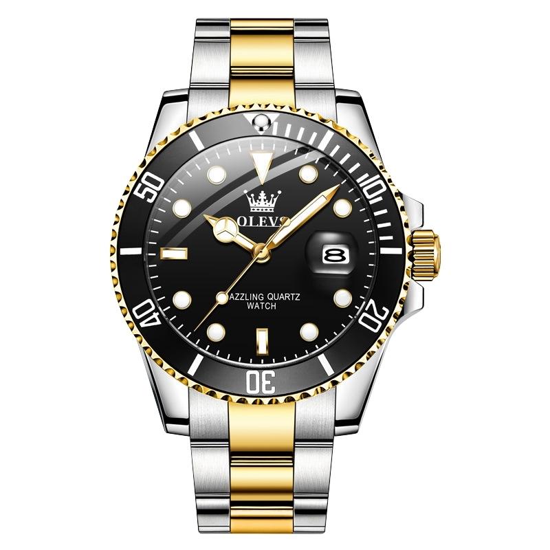 Waterproof Luminous Quartz Watch for Men - Black - Eda00268001E