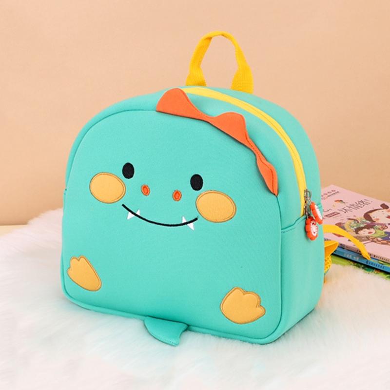 V562-E105776500ADE-202508282225-00 Kids' Anti-lost School Bag - Secure & Stylish - Green Dinosaur Large - Image 1