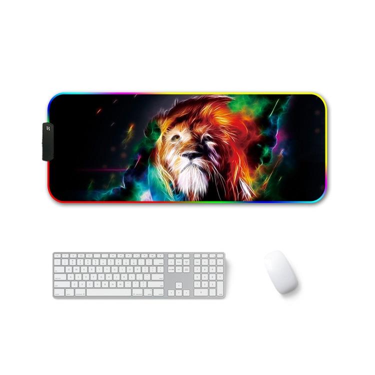 V562-E3018412750DBT-202508291430-00 Rgb Non Slip Mouse Pad With Thermal Transfer - Colourful Lion - Image 1