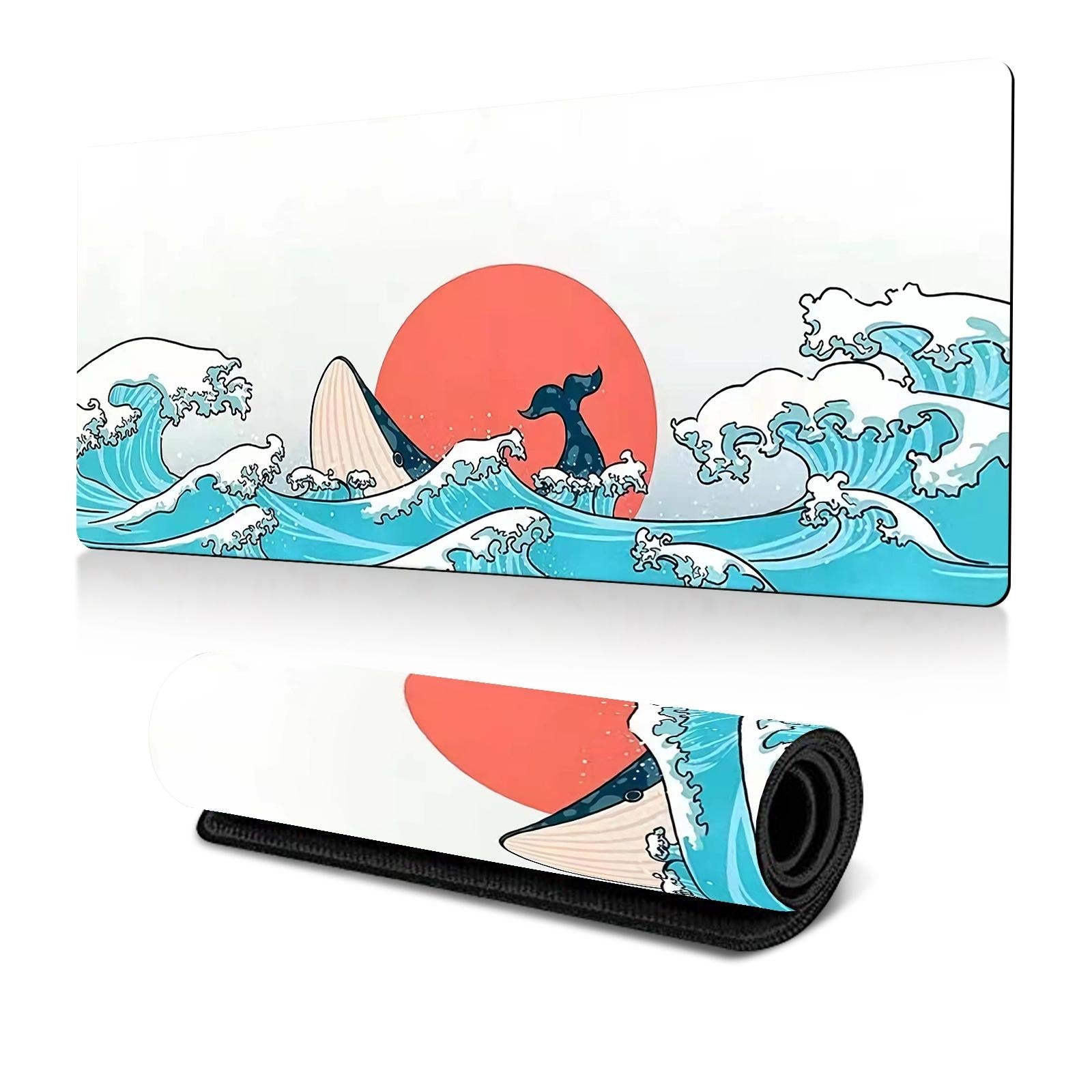 V562-E6008855060DBT-202508291252-00 Non Slip Gaming Mouse Pad Big Wave Design - No.20 - 400X900X3Mm - Image 1