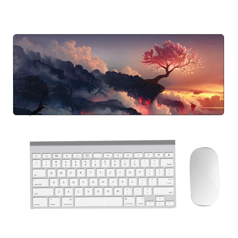 V562-E9078081060DBT-202508291525-00 Fantasy Pattern Mouse Pad 400 X 900 X 4Mm Hand Painted - 5 Volcanic Tree - Image 1