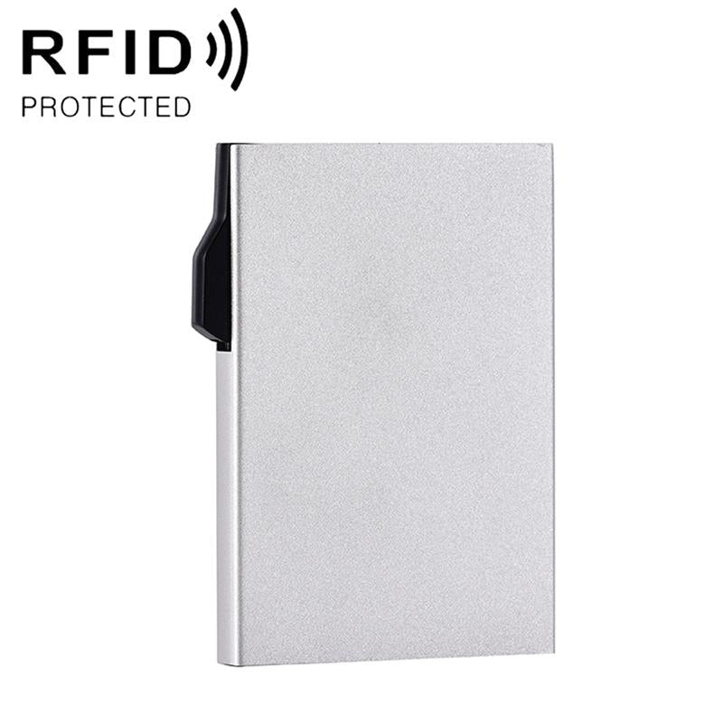 V562-F109915600ADE-202508281846-00 Aluminum Rfid Blocking Card Holder - Compact Design - Silver - Image 1