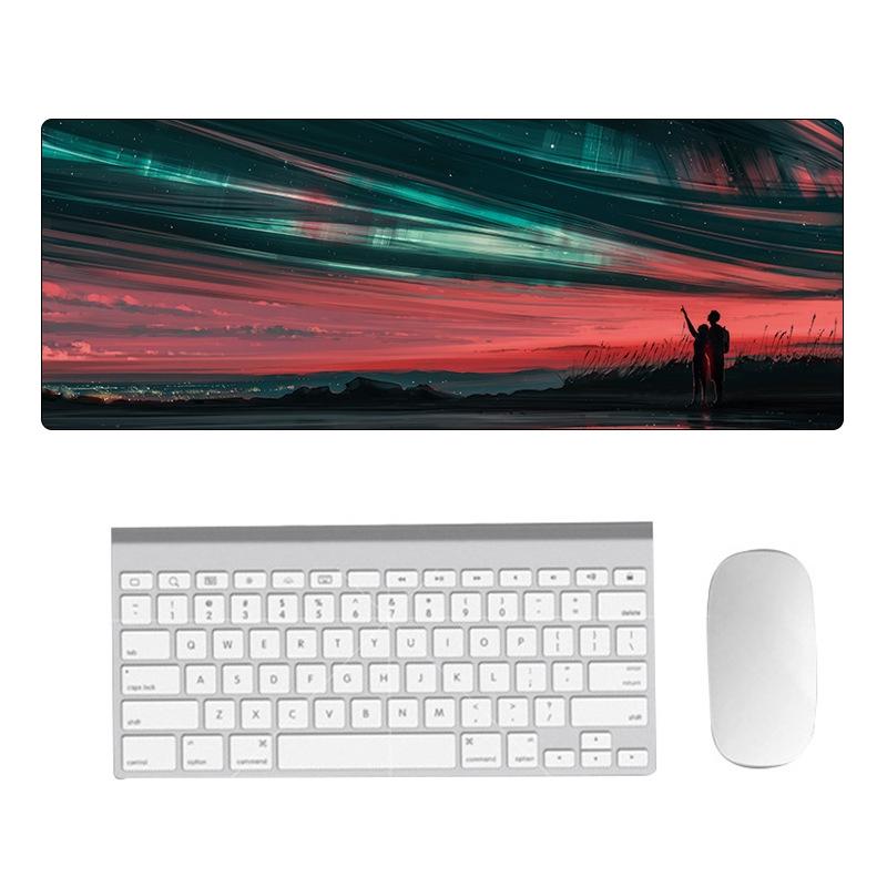 V562-F9078081060DBT-202508291526-00 Fantasy Pattern Mouse Pad 400 X 900 X 4Mm Hand Painted - 6 Stars And You - Image 1