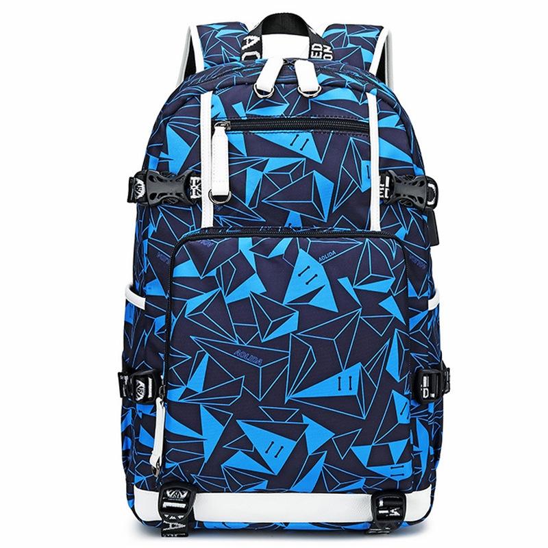 V562-G1075805850DBT-202508281655-00 Student Thermal Backpack - Lightweight & Durable - Triangular Blue - Image 1