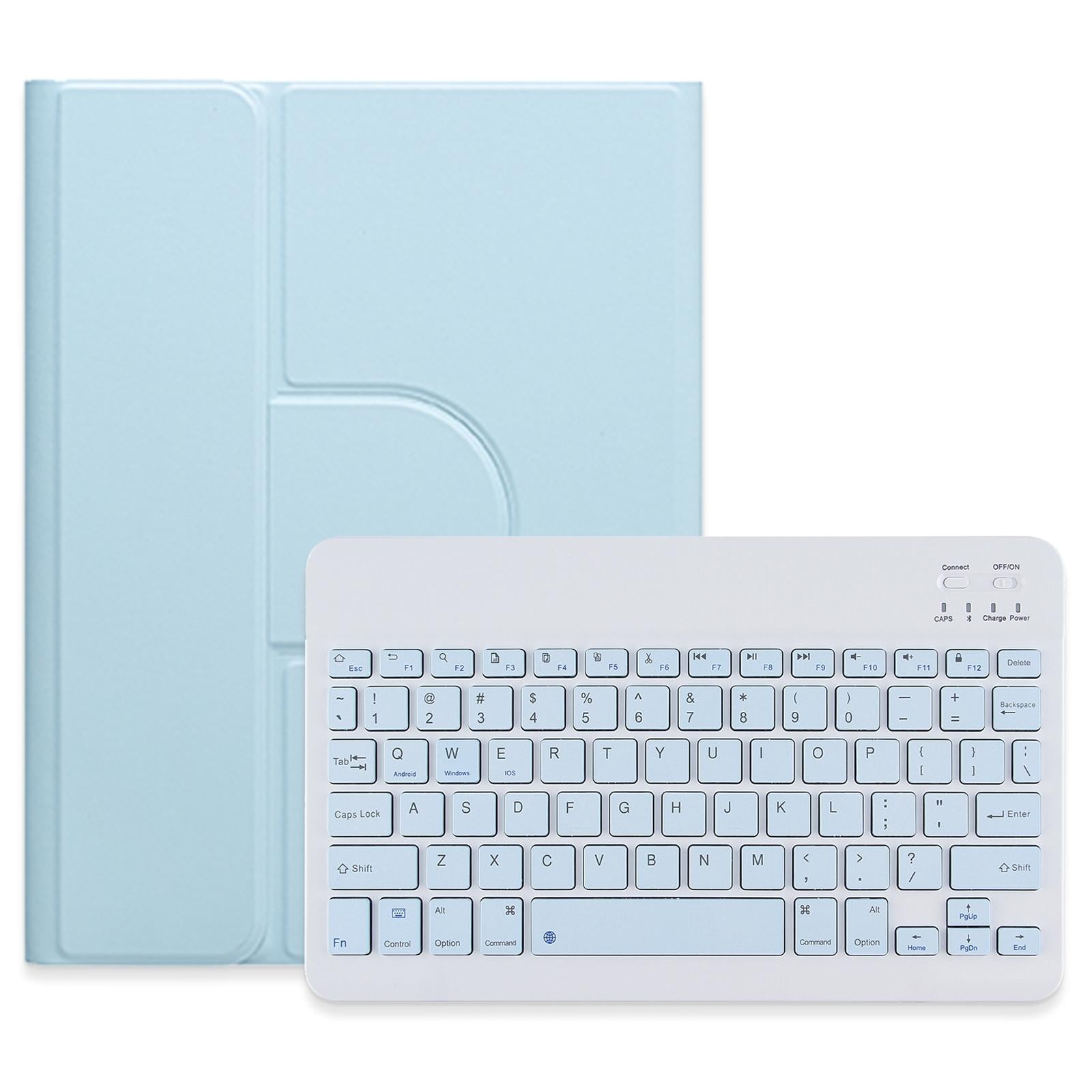 V562-G305040500ADE-202508290321-00 360 Degree Rotatable Bluetooth Keyboard Leather Case - Square Button - Black - For Ipad 10.2 2021 / Air 2019 - Image 1